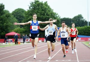 Tiarnan Crorken wins the U23 men's 1500m at the England U20/U23 Track and Fields Championships 2021