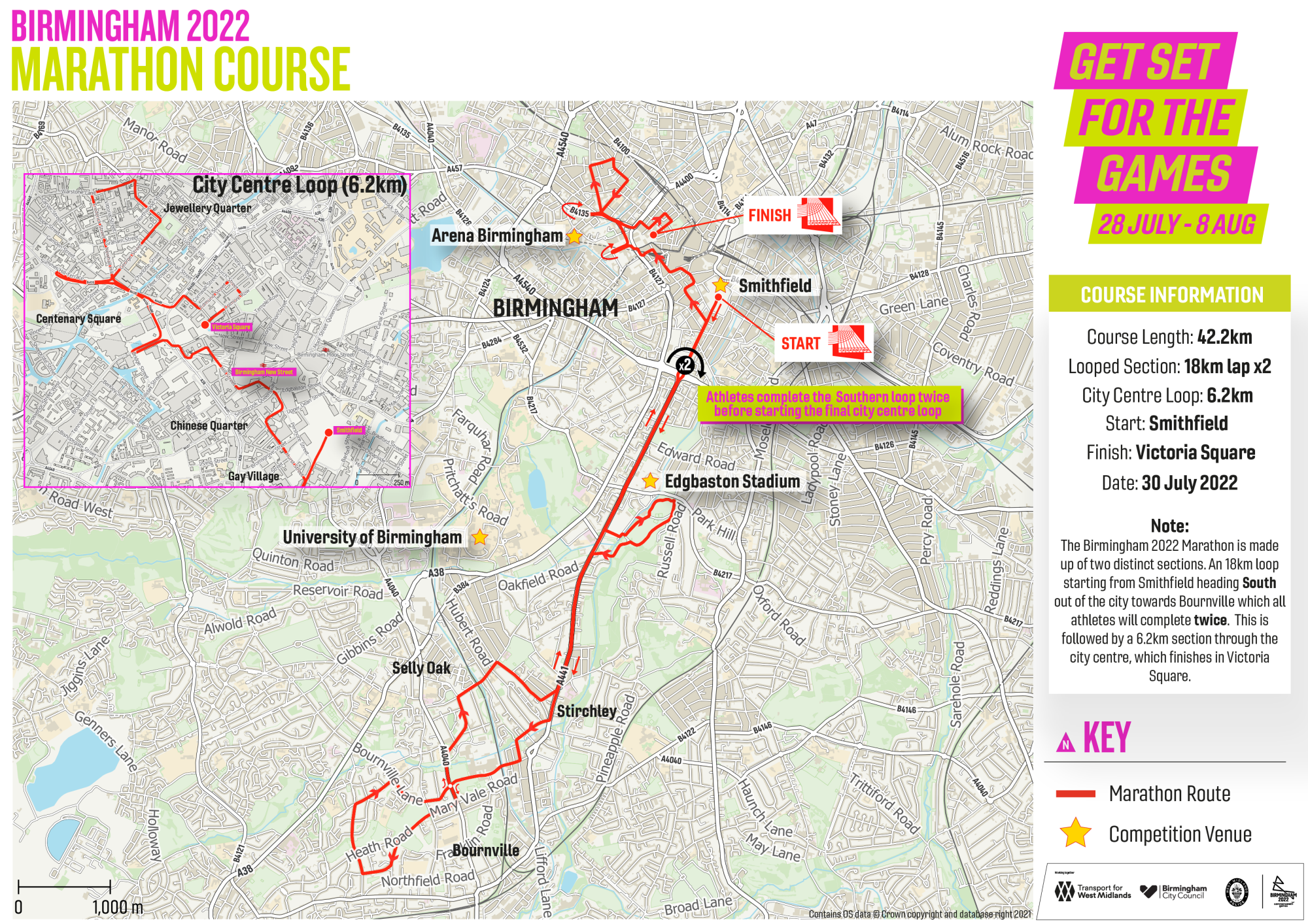 Commonwealth Games 2022 marathon route map