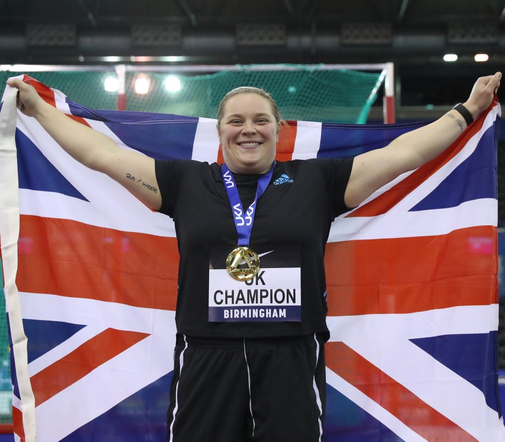 Sophie McKinna indoor shot put