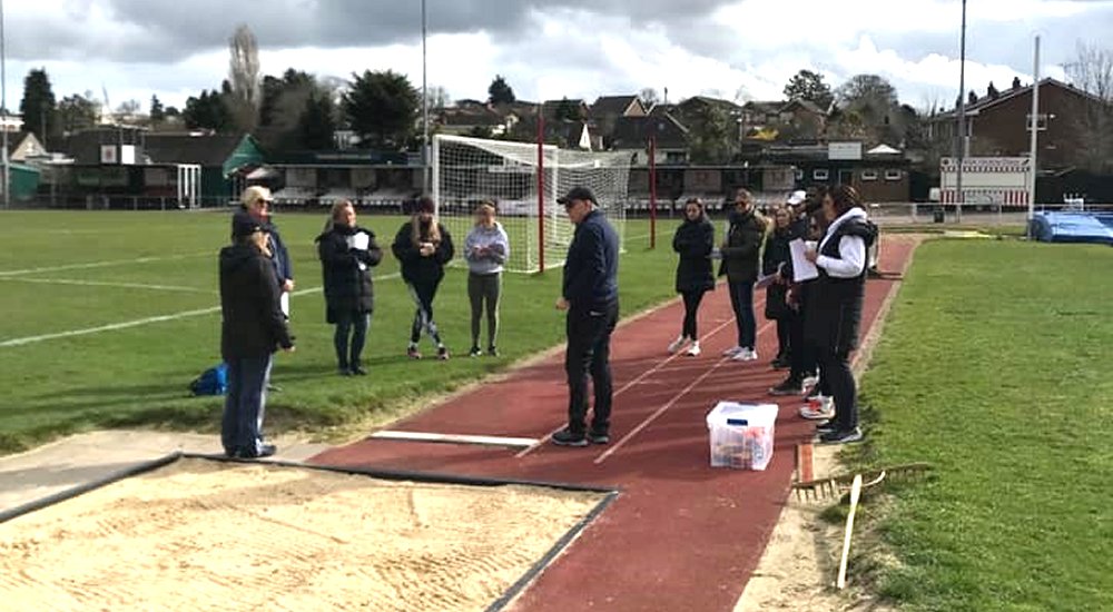 Volunteer and officials' long jump training