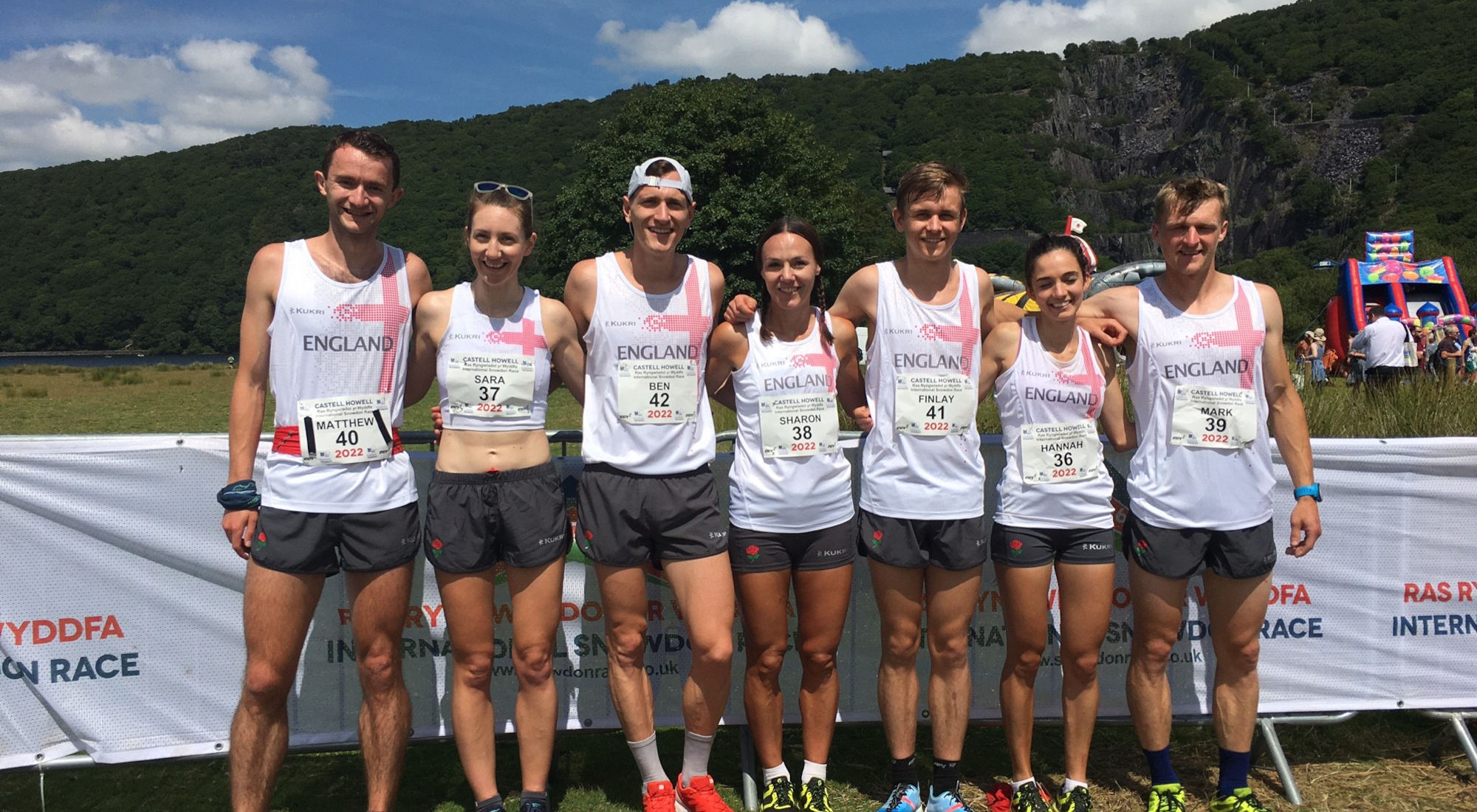 England athletes at Snowdon International Mountain Race