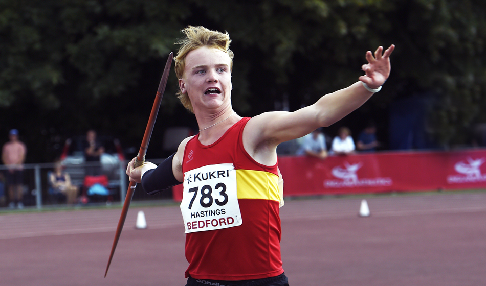 Barney Hastings under 15 boys javelin