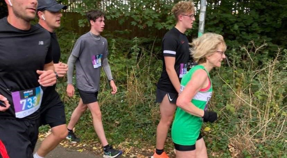 Ann Robinson taking part in the Stafford 10k