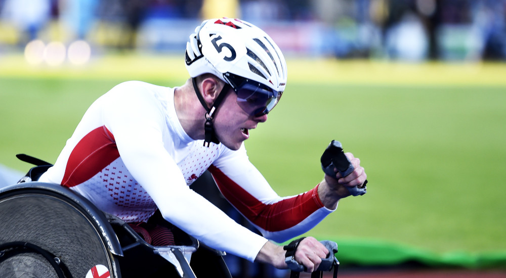 Birmingham 5 August 2022. Nathan Maguire, winner of the men's T53/54 1500m. Photo by Mark Shearman