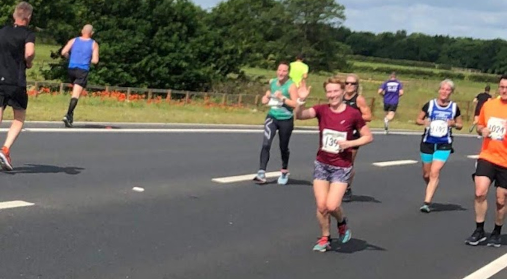 Helen Kendall at a running event