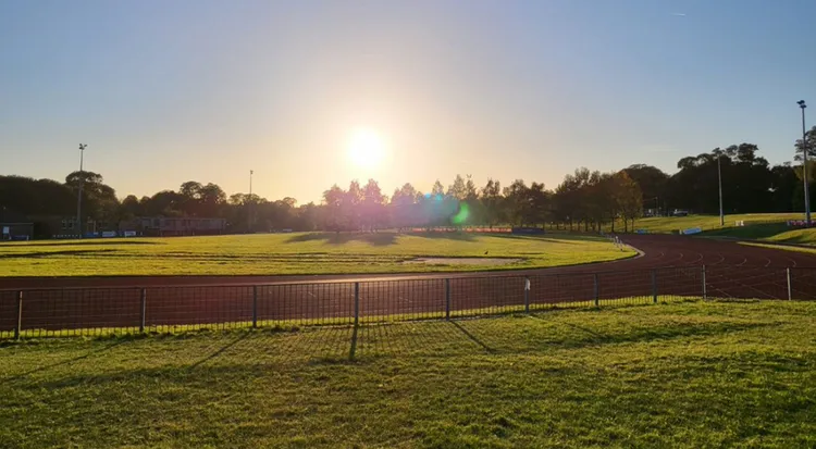 Berry Hill Park track at sunset image
