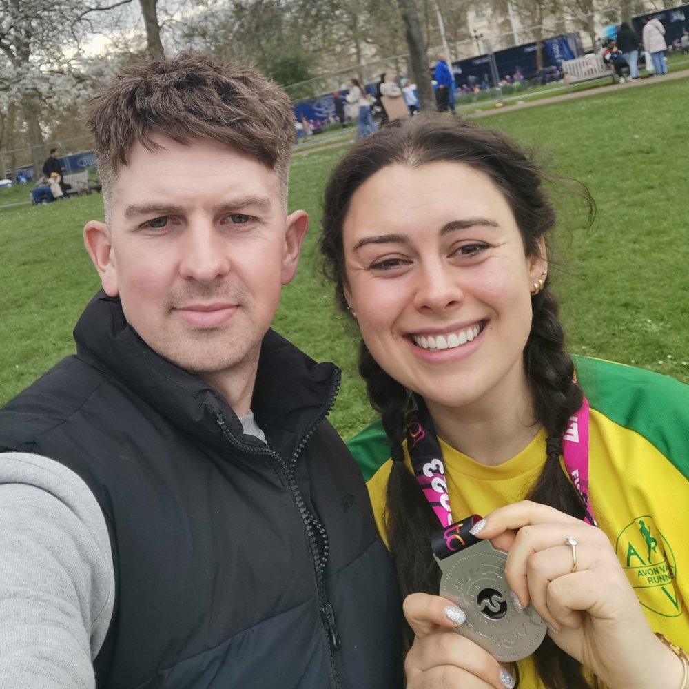 Drew Holloway after London Marathon