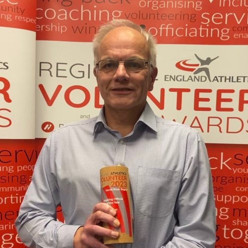 official of the year winner Tim Palmer at North West Volunteer Awards 2023