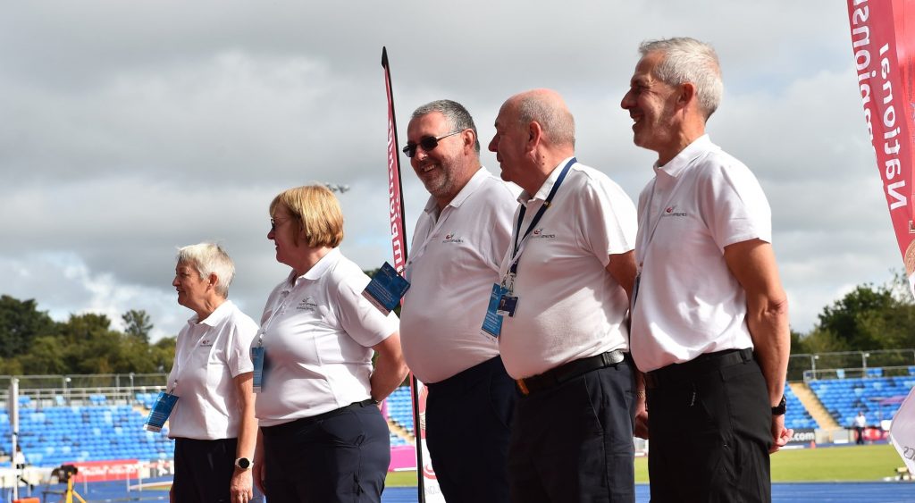 Line up of officials
