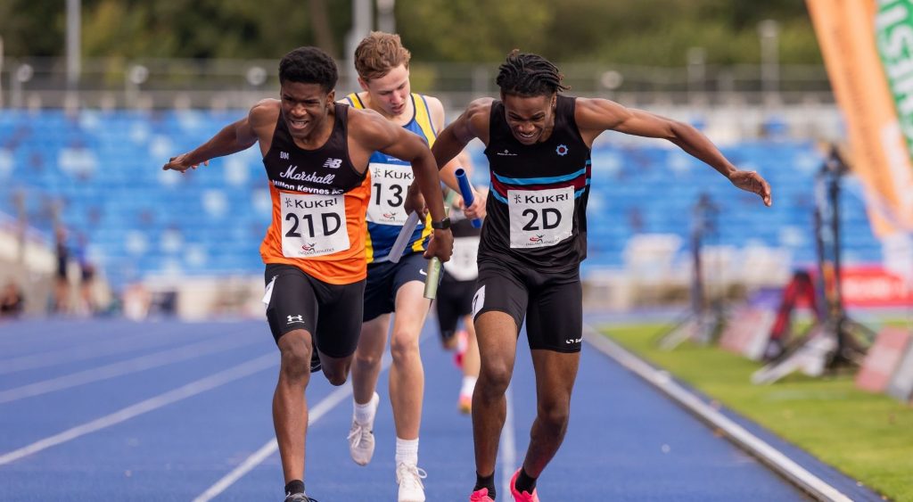 Dip for finish line at 2024 Relay Championships