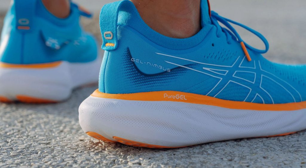 CLose up of foot with running shoe