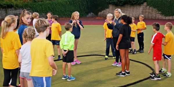 Welfare Officer with children