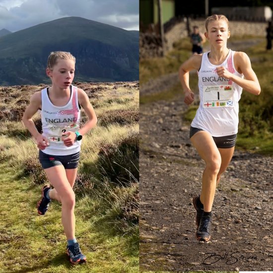 Isla Yorke and Clara McKee mountain running in Wales
