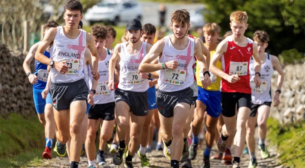 Start of U20 race mountain running