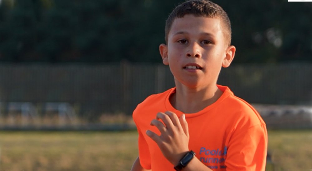 young athlete at Poole Runners1000