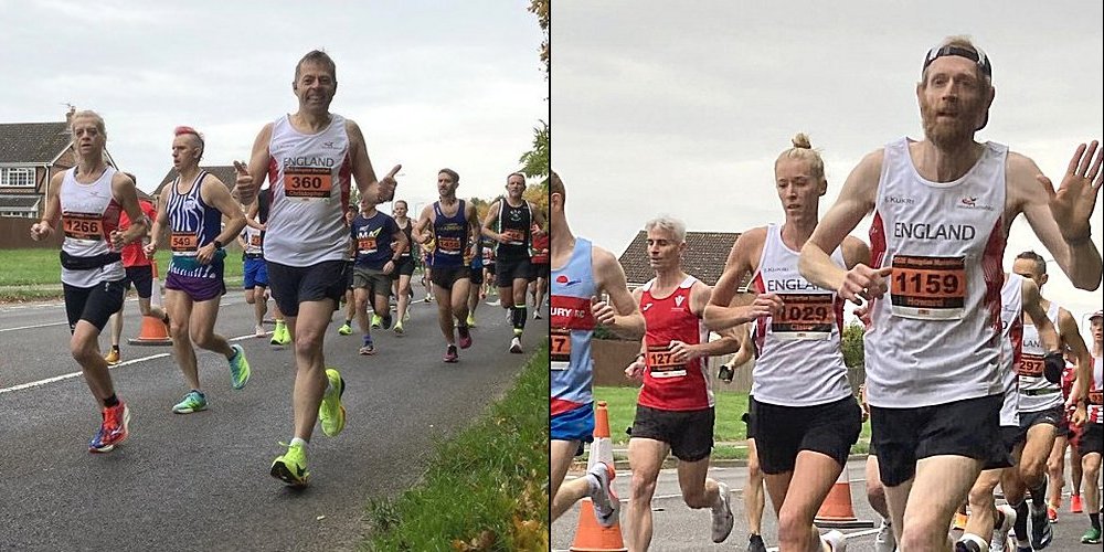 Runners at Abingdon Marathon masters representative race