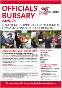 East Region officials bursary poster