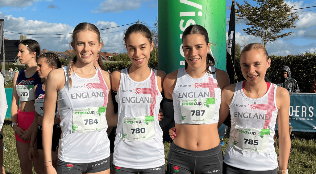 Junior women's team at Roeselare Cross Country
