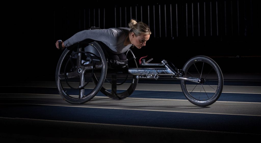 Image of wheelchair racer Mel Woods.