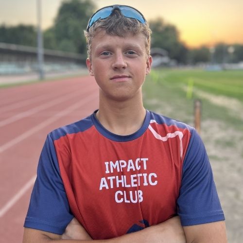 Dylan Lockyer, a young coach at Impact Athletics Club