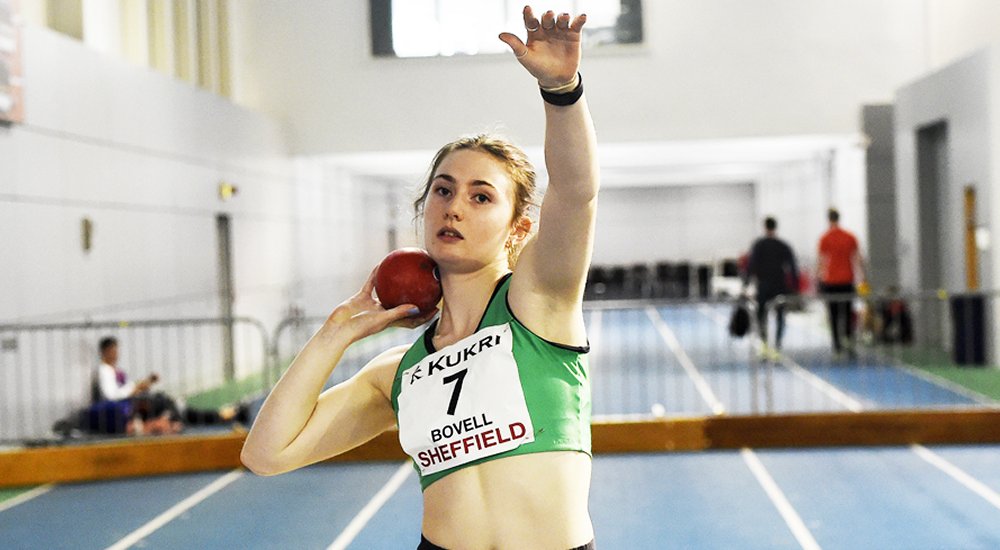 Bryony Bovell indoor shot put