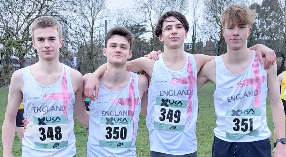 Junior men England team at London cross country