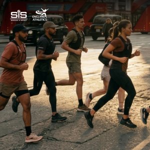 group of urban runners