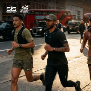 group of urban runners