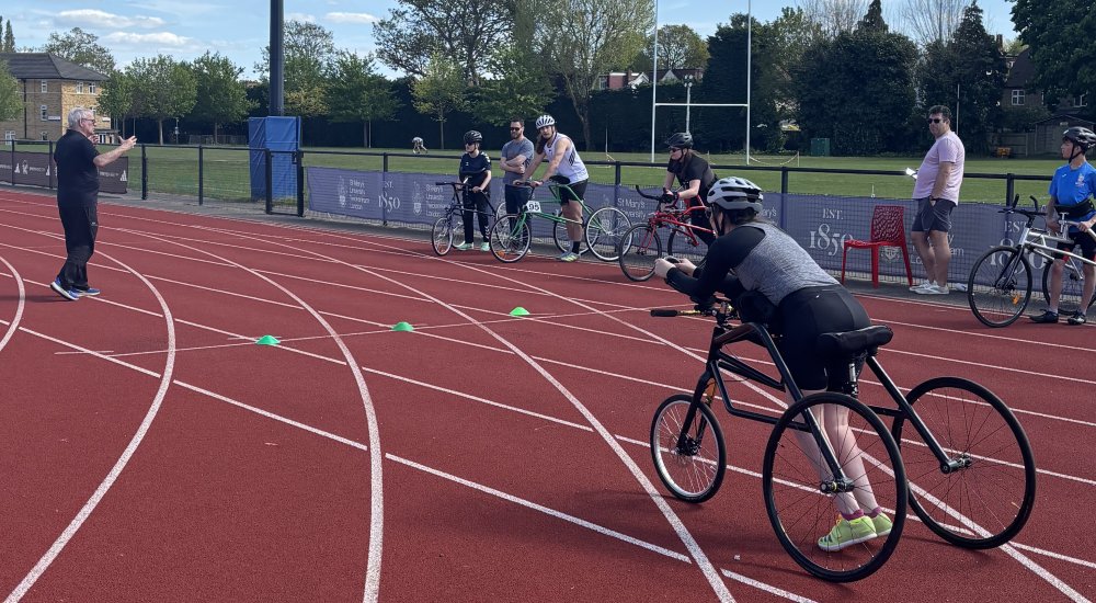 frame running training on track