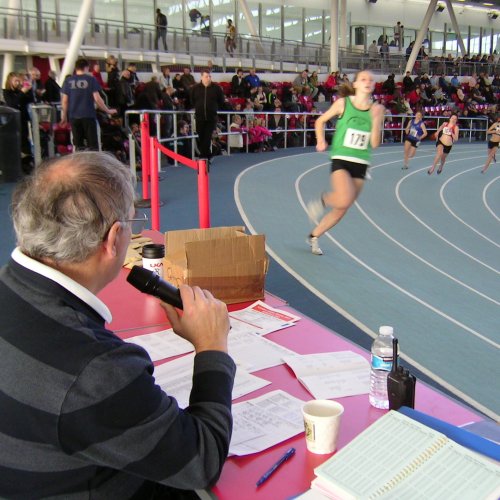 Tony Miller announcing at Lee Valley
