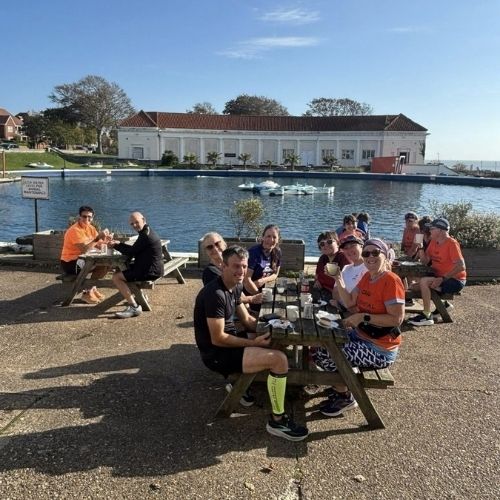 Coastal Striders socialising post-run