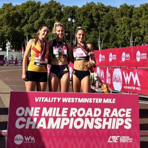 England Athletics One Mile Championships 2026 women's podium