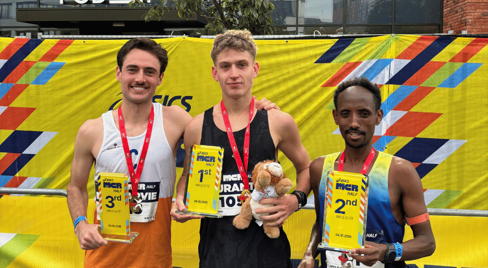 Men's podium at Manchester Half