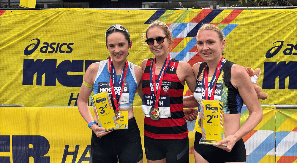 Women's podium at Manchester Half